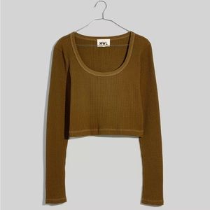 Size Medium Madewell Thermal Golden Spinach color